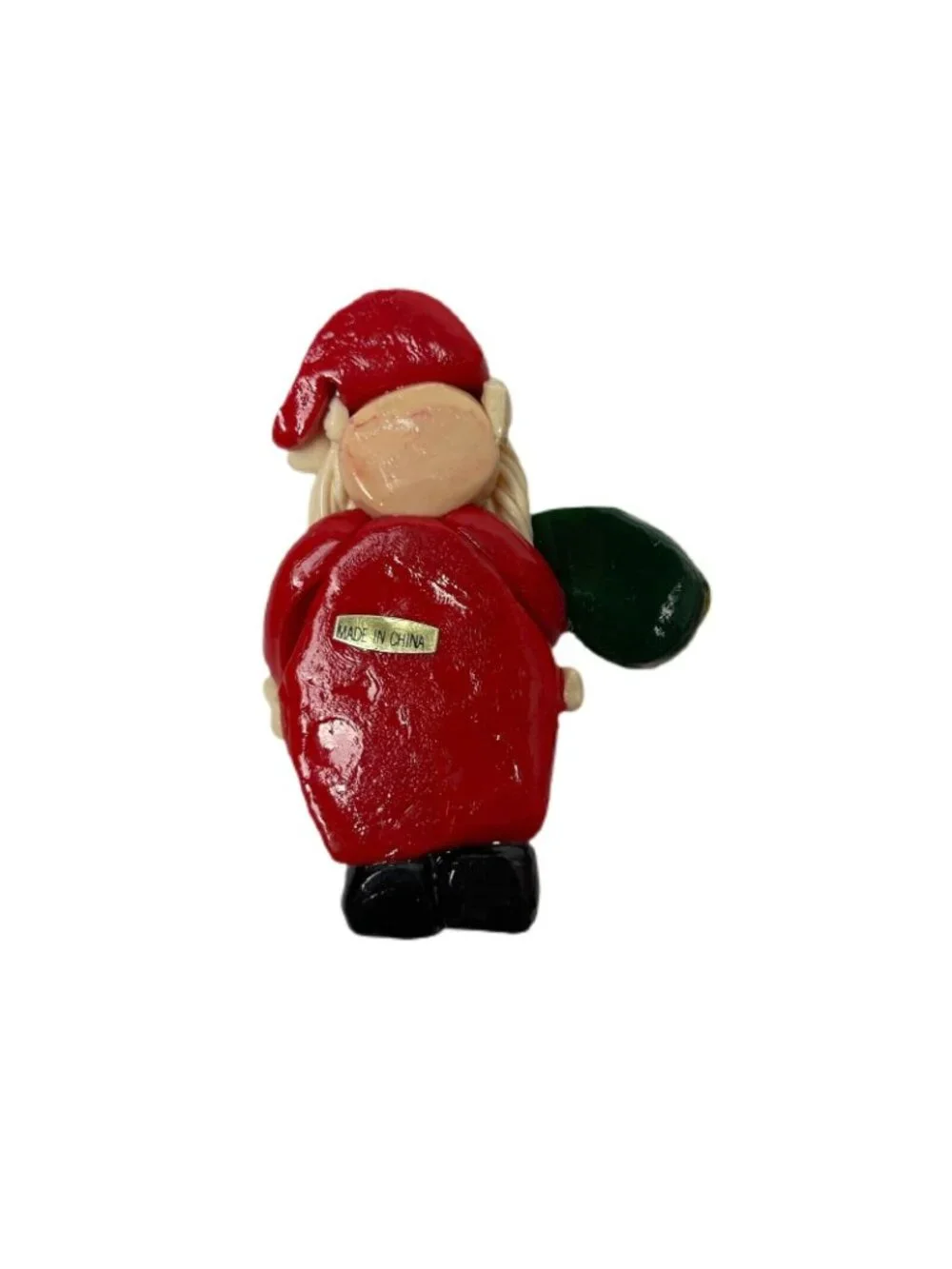 Handmade Christmas Santa Dough Ornament Lot Of 5 Pre-Owned Holiday Decorations